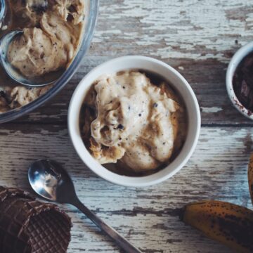 vegan peanut butter chocolate chip banana ice cream_hot for food