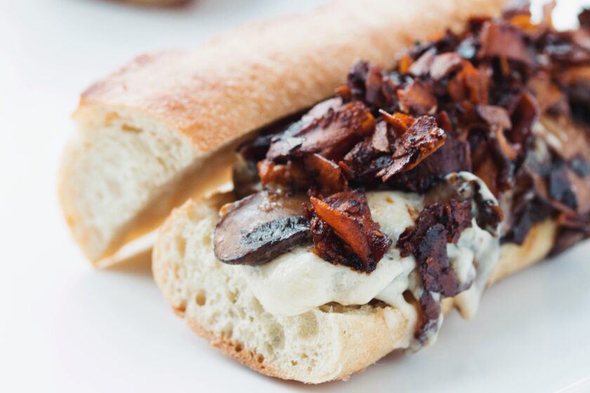 vegan bacon mushroom melt_hot for food