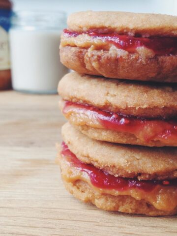 peanut butter and jam sandwich cookies_hot for food