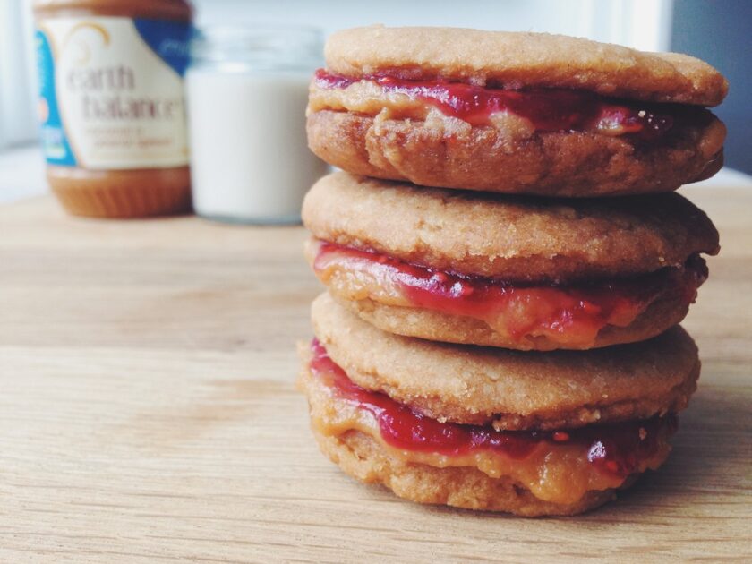peanut butter and jam sandwich cookies_hot for food