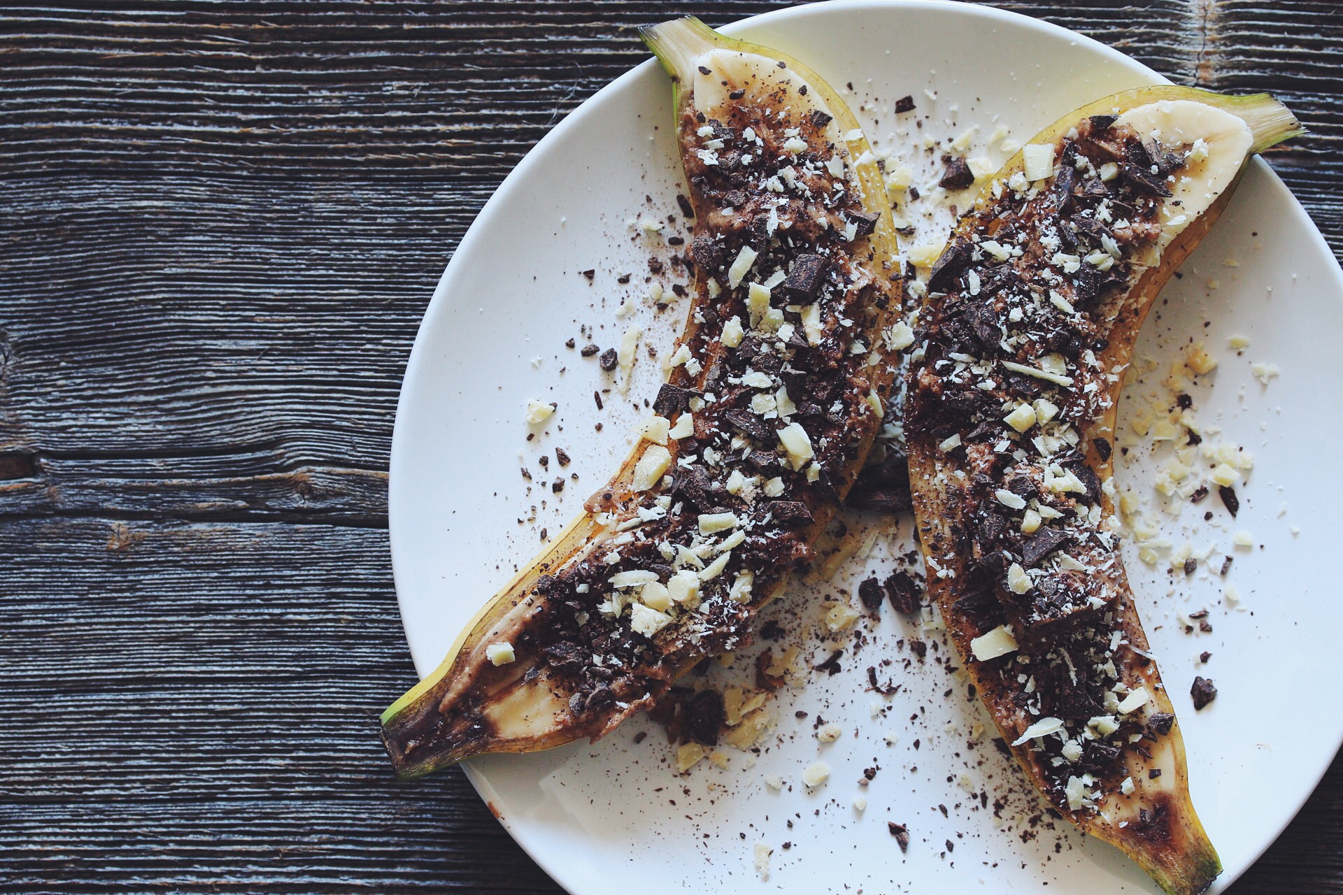 easy breakfast banana boat_hot for food