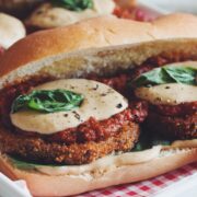 vegan eggplant parmesan subs_hot for food
