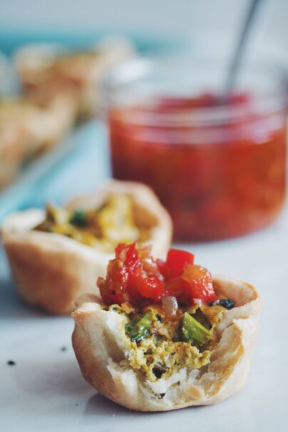 mushroom asparagus quiche vegan recipe