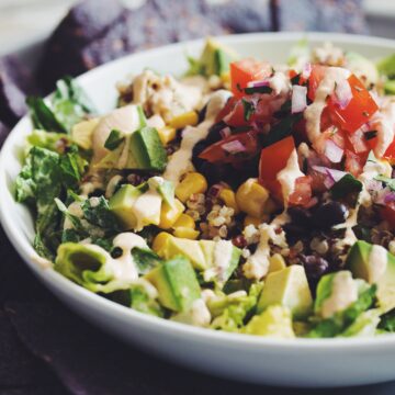 rainbow quinoa taco salad_hot for food