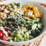 vegan chop salad with creamy herb dressing_hot for food