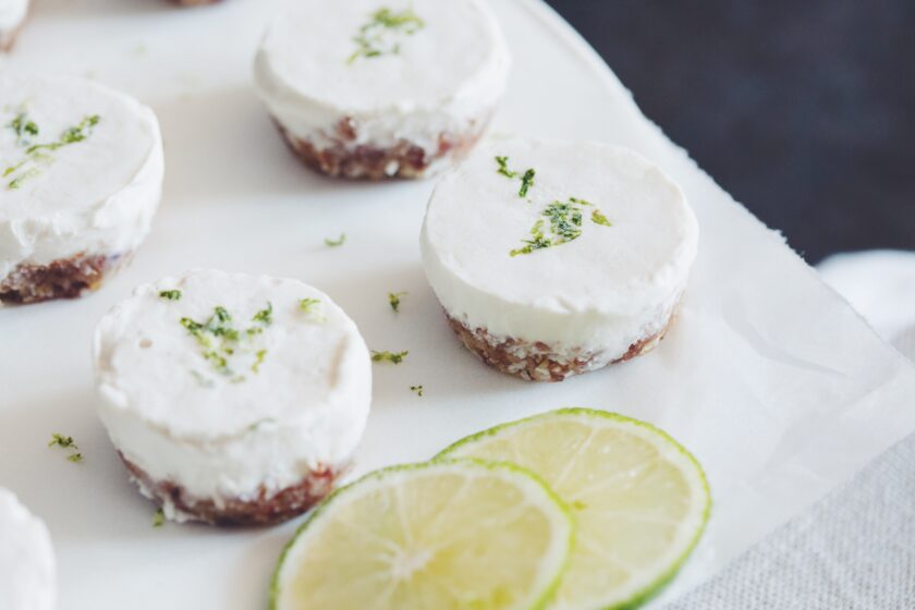 Coconut Lime Cheesecake Bites for vegan