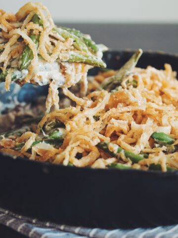 vegan gluten-free green bean casserole_hot for food