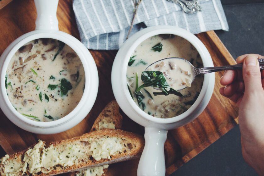 vegan cream of mushroom soup_hot for food