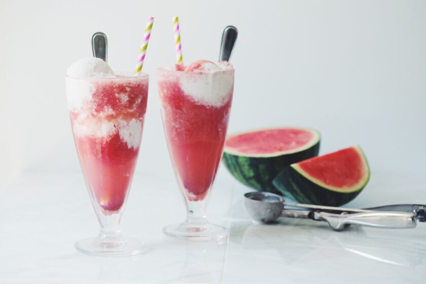 fizzy watermelon floats