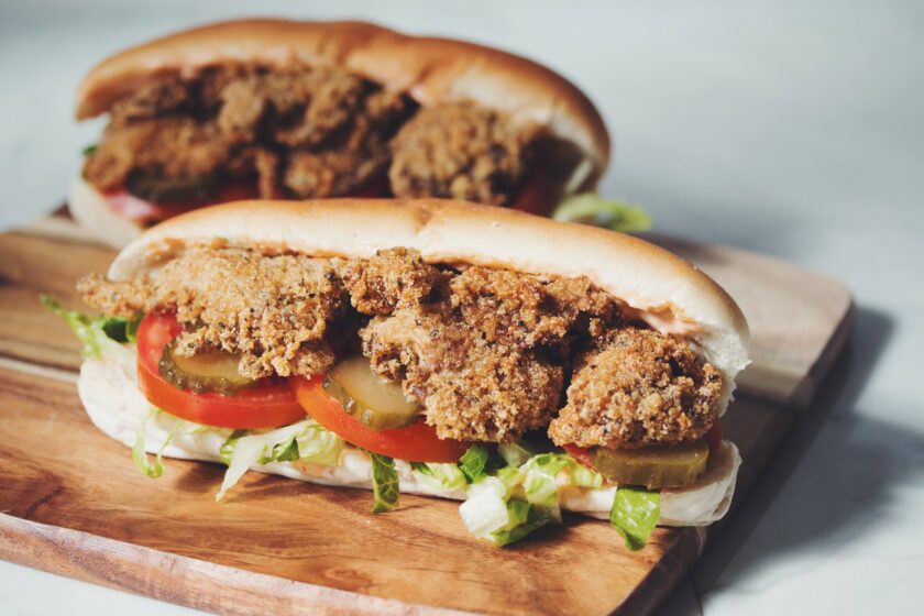 vegan oyster mushroom po boy_hot for food