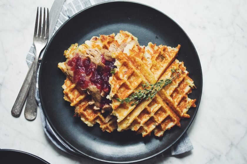 vegan thanksgiving waffles_hot for food