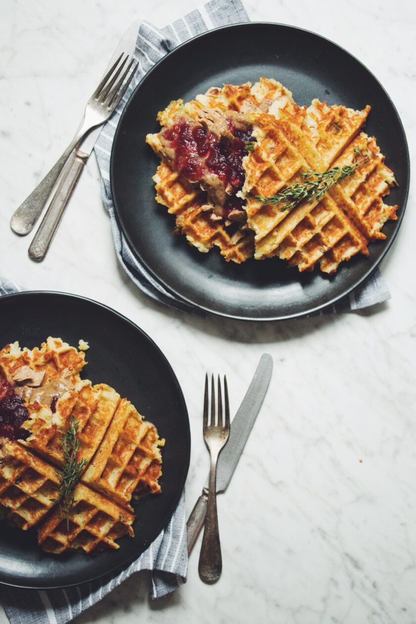 vegan thanksgiving waffles_hot for food