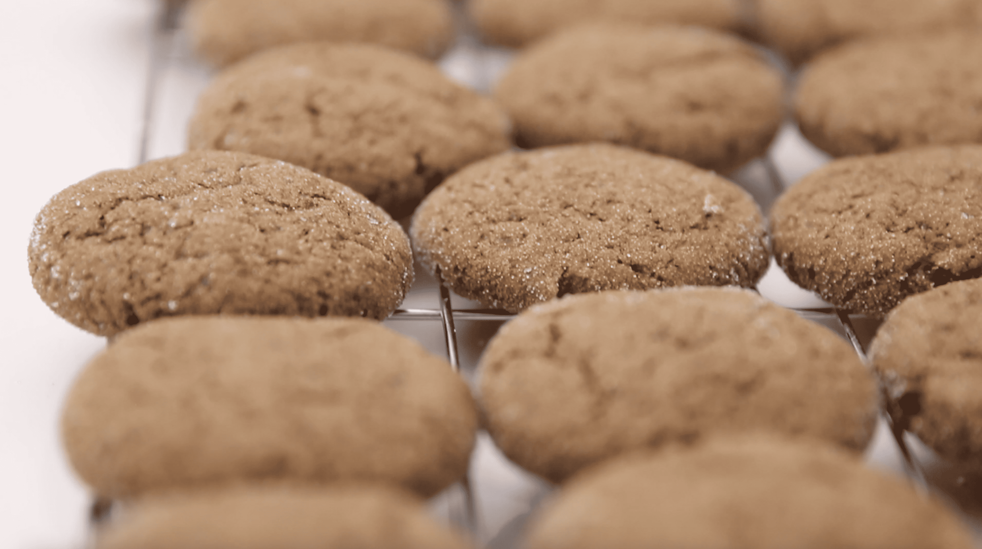 gingerbread cookies on a wire baking rack