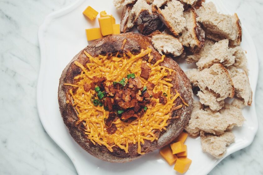 vegan beer & cheddar bread bowl dip_hot for food