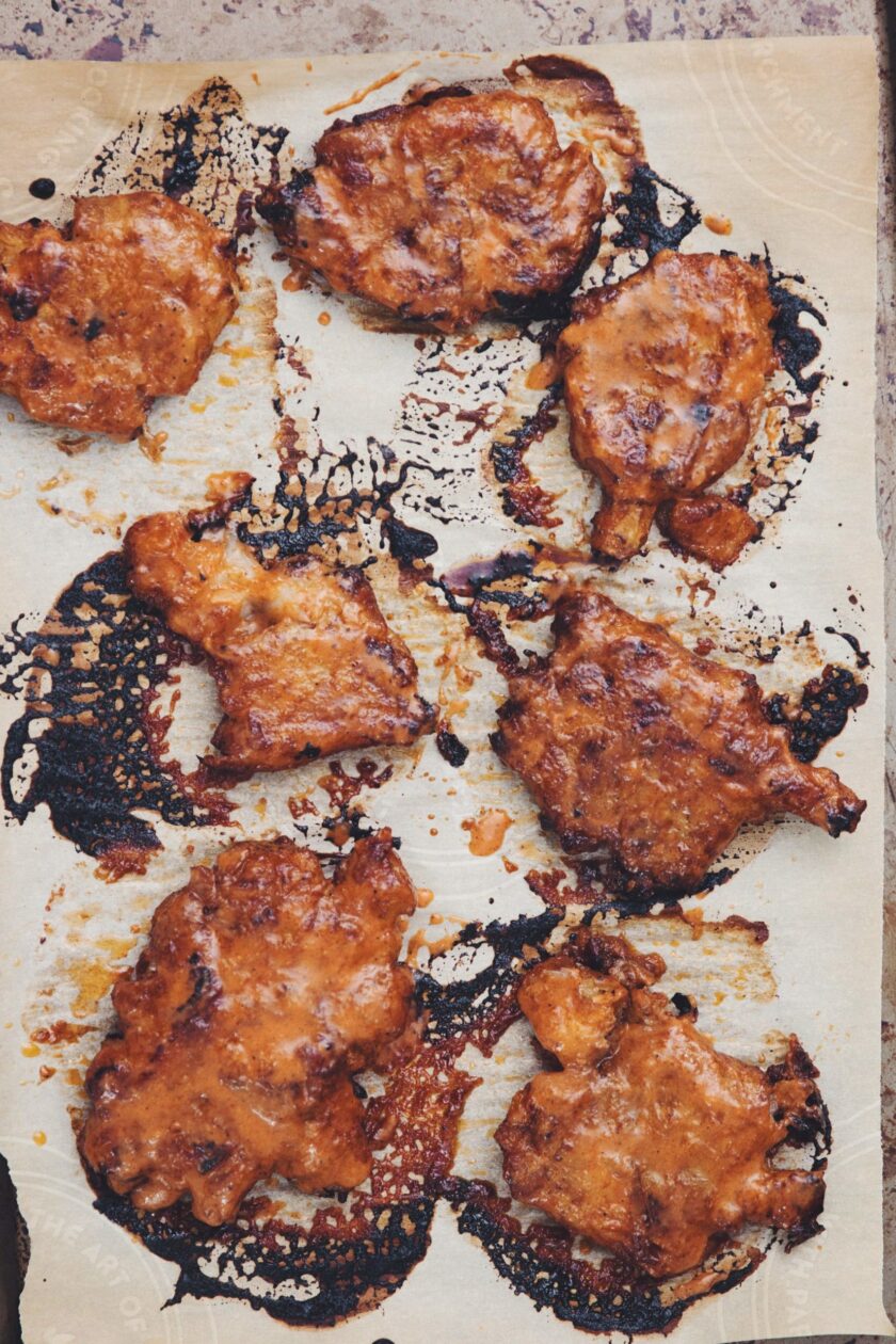 vegan recipe for spiced rum jerk sunchokes with rice & beans