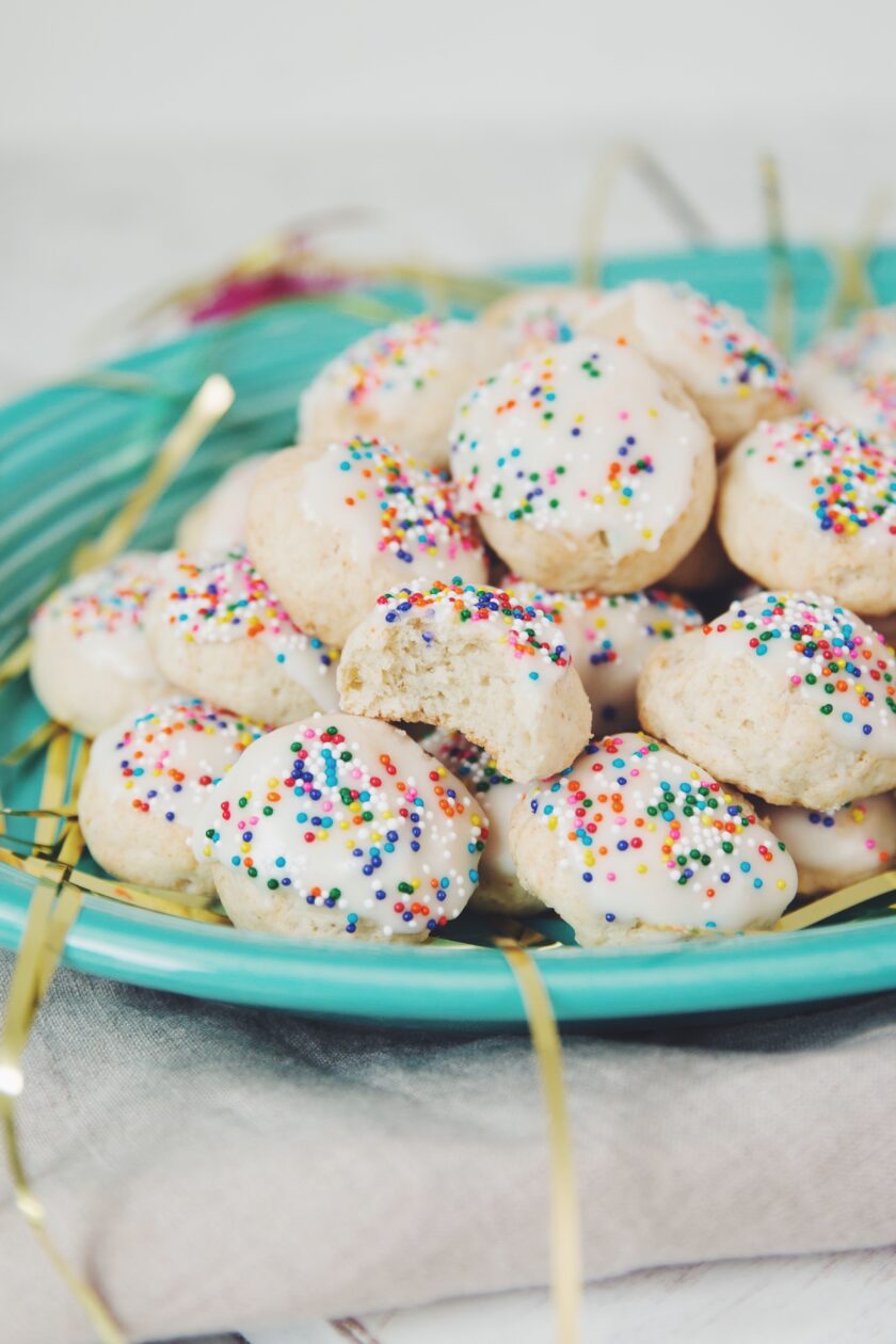 vegan Italian anginette cookies childhood snacks
