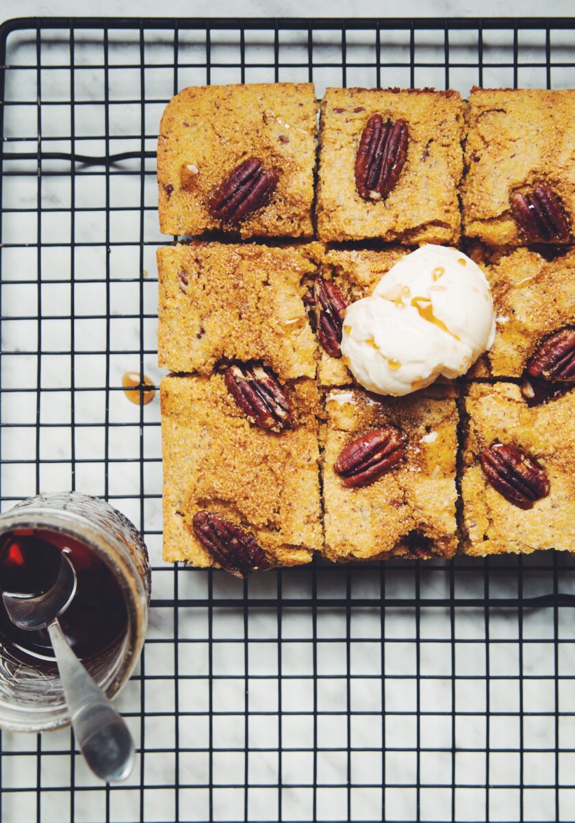 maple pecan cornbread_hot for food