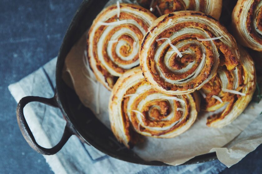cheesy vegan pumpkin rolls_hot for food