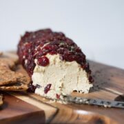 vegan herbed nut cheese log_hot for food