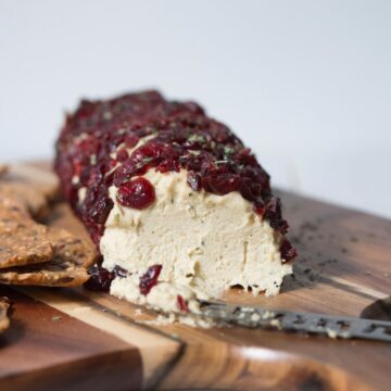 vegan herbed nut cheese log_hot for food