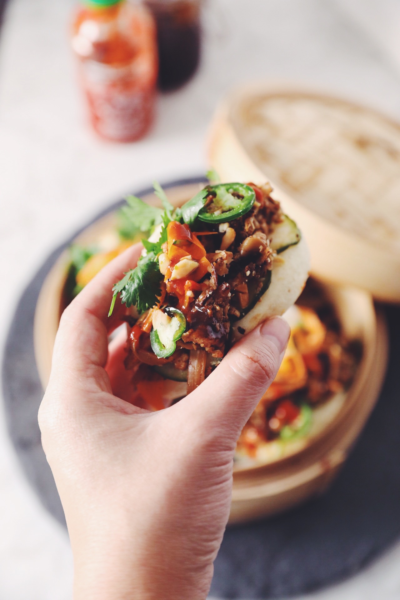 five spice pulled palm bao vegan recipe