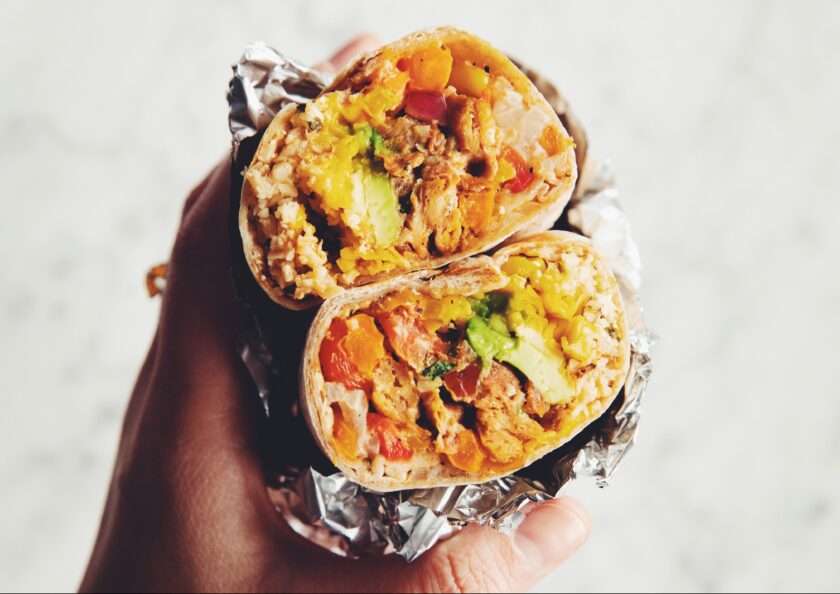 sheet pan vegan beef burritos recipe