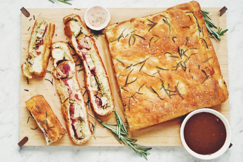 holiday stuffed focaccia