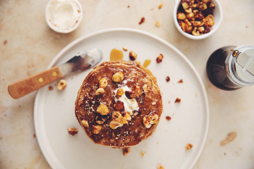 vegan hazelnut pancakes