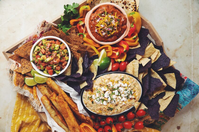 Make a Mexican Fiesta Board with 3 Vegan Dips