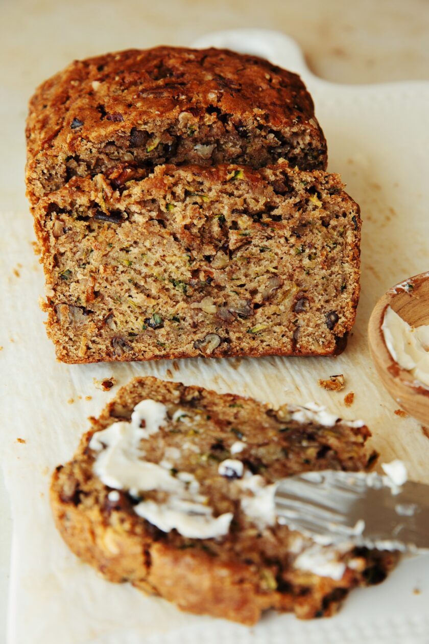 zucchini bread hot for food