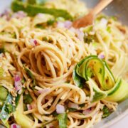 creamy cucumber soba noodle bowl