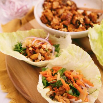 easy vegan lettuce cups