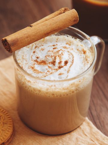 pumpkin spice latte in a mug