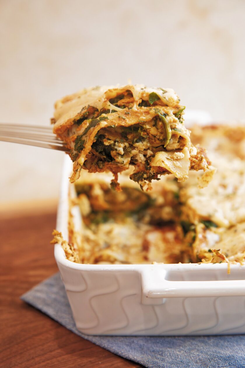 creamy pumpkin lasagna vegan